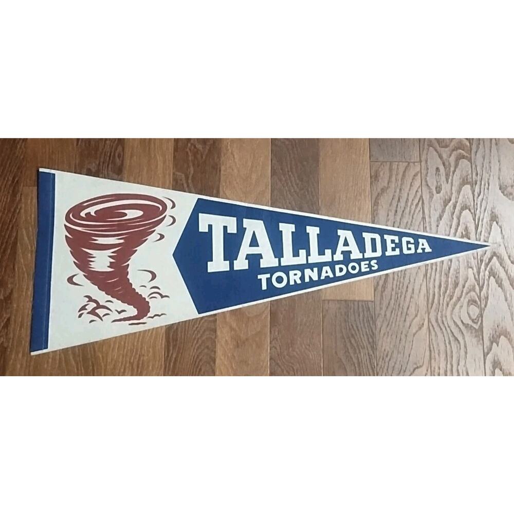 TALLADEGA COLLEGE ALABAMA Tornadoes souvenir Felt Pennant Vintage 29.5 x 11.5